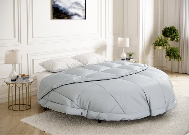 Round comforter #color_light-blue
