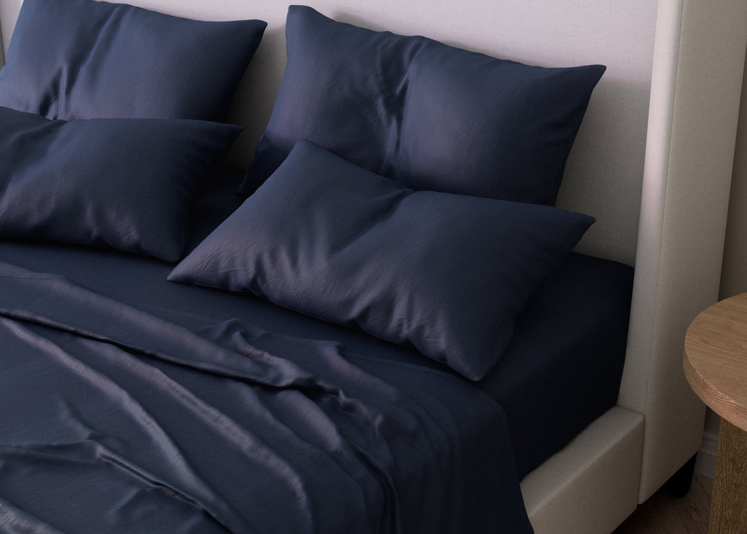 Navy cotton sheets #color_navy