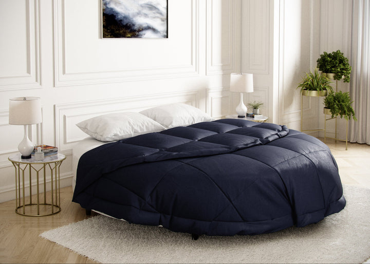 Round comforter #color_navy