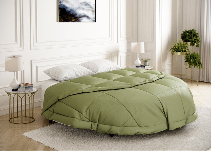 Round comforter #color_sage