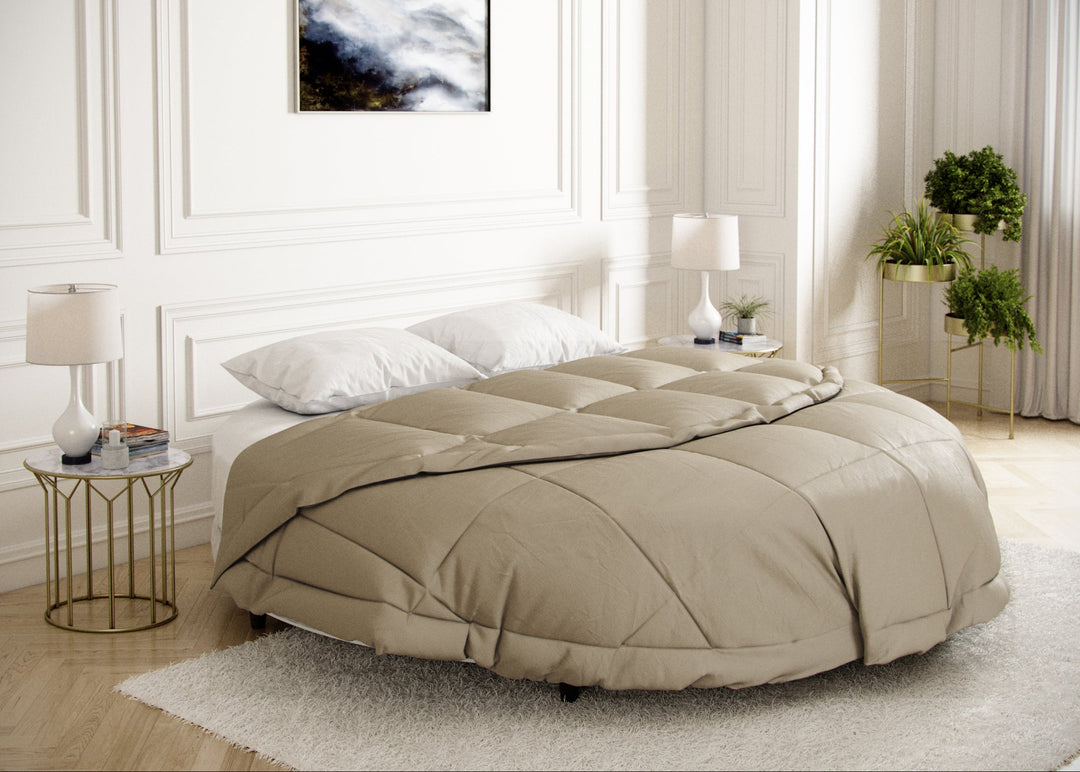 Round comforter #color_taupe
