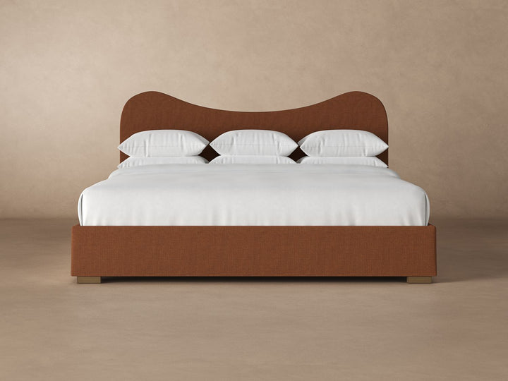 Wave Bed Frame in Clay#color_clay