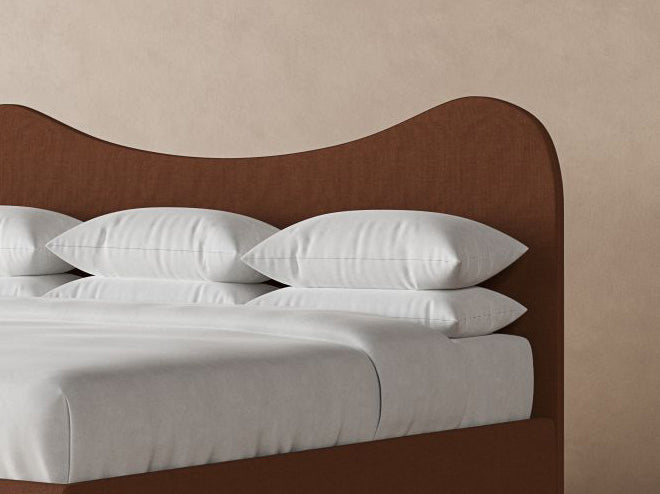 Wave Bed Frame in Clay#color_clay
