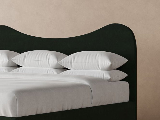 Wave Bed Frame in Emerald#color_emerald
