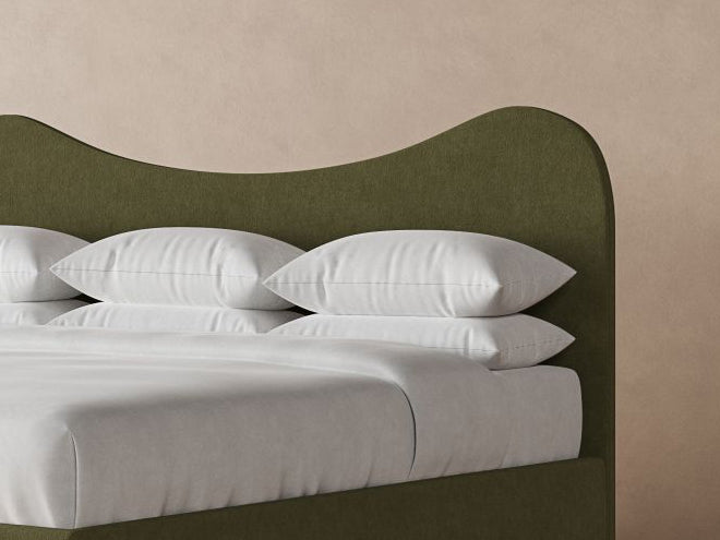 Wave Bed Frame in Moss#color_moss