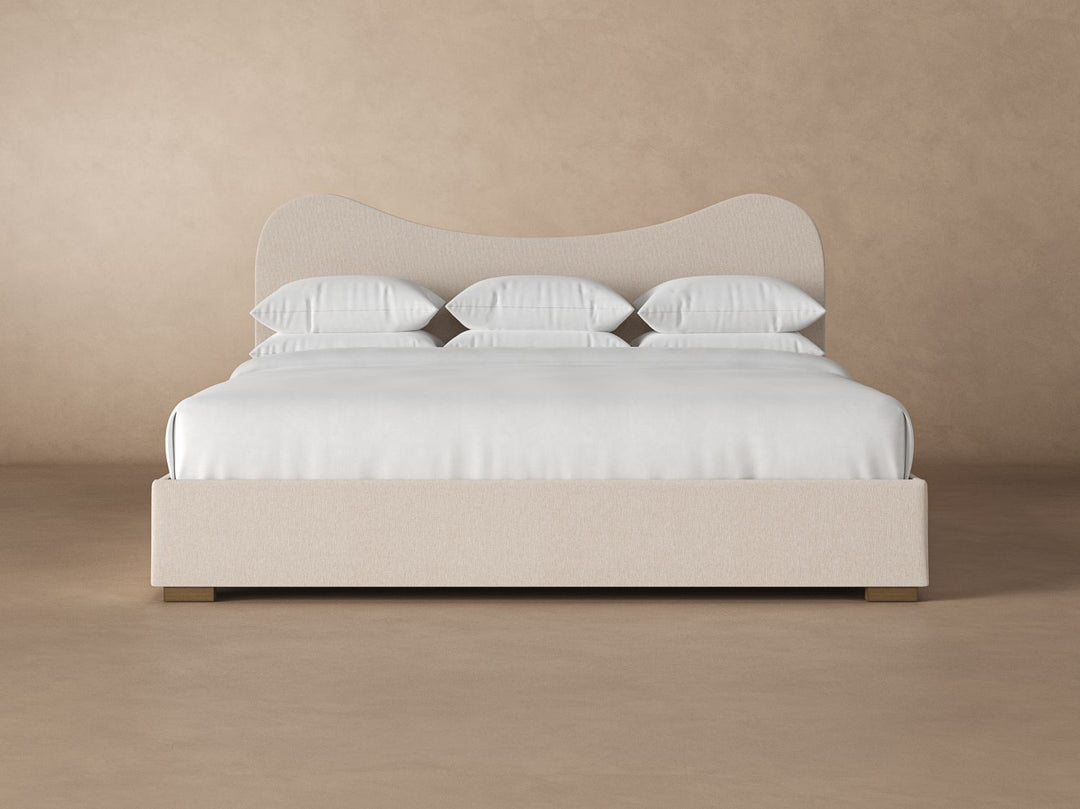 Wave Bed Frame in Oatmeal#color_oatmeal